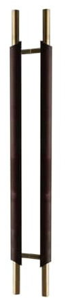 SJHPZG Solid Wood Door Handle for Glass Door Modern Push Pull Front Door Handle Long Bar Pull Handle for Commercial/Residential Use(Brushed Gold,120 * 80cm)