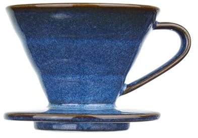 Kaffeefilterbecher aus glasierter Keramik, handgefertigt, für präzise Braukontrolle, Keramik-Ausgießen über Kaffeefilter