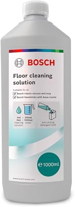 Bosch Solution de nettoyage pour sols, pour robots aspirateurs laveurs et aspirateurs laveurs Wet & Dry, nettoyant concentré pour sols durs, brillance sans traces, parfum frais printanier, 1 L