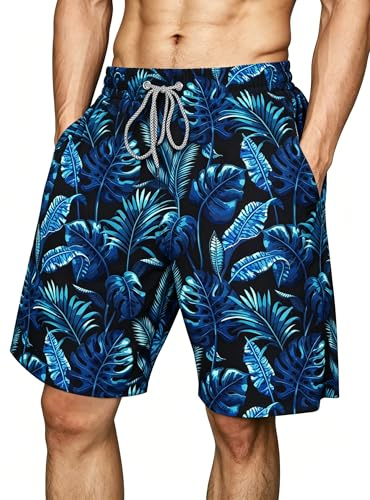 Gavliuu Men's Swim Trunks Hawaiian Board Shorts Quick Dry Mesh Lining | Soft, breathable,lightweight,adjustable drawstring, pockets, no fade, ideal for beach, swim, pool, vacation, S-4XL