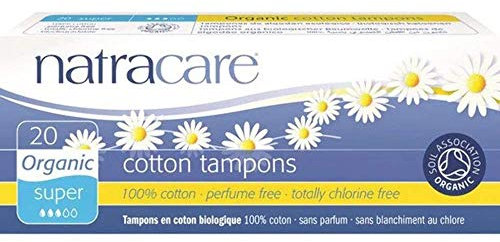 (3 Pack) Natracare Organic Cotton Non-Applicator Tampons Super | 20 Count | 60 Tampons Total