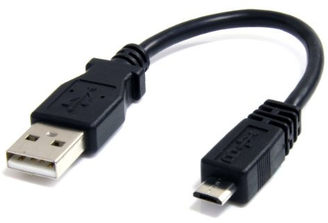 StarTech.com Cable Adaptador de 15cm USB A Macho a Micro USB B Macho para Teléfono Móvil Carga y Datos - Negro