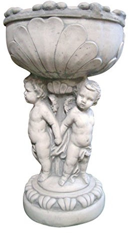 3 Jungen Amphore, Skulptur aus Steinguss, Figur