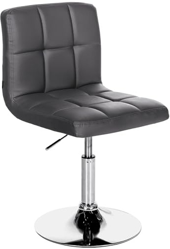 CLP Sedia Lounge Design Palma V2 In Similpelle Trapunta I Sedia Sgabello Girevole E Imbottita, Colore:nero