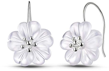 ✦ Regalo San Valentino Per Lei ✦ Springlight Orecchini Donna Argento 925 Orecchini pendenti con fiore di cristallo sotto la pioggia Gioielli regalo donna san valentino per lei.（Sliver）