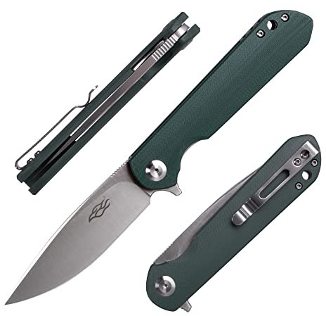 Firebird Ganzo FH41-GB Coltello Pieghevole Tascabile D2 Lama in Acciaio Manico G10 con Clip per Attività Ricreative All'aperto Caccia Pesca Coltello da Campeggio (Verde)