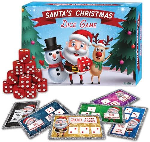 SANTA'S CHRISTMAS DICE GAME - Family, Kids' Christmas Party Game, Office Party, Eve Box, Stocking Filler