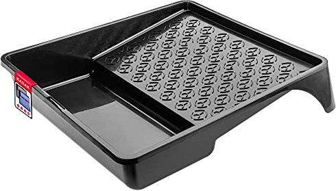 KADAX Vaschetta per verniciatura, ciotola colorata in plastica, ciotola per pittura con impugnatura pratica, grande ciotola per vernice, accessorio leggero (1, nero)