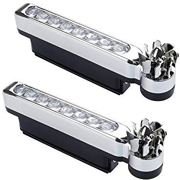 LED Tagfahrlicht, 2 Stück Windbetrieb Tagfahrleuchten, 180° drehbar Wasserdicht Sicherheitssignalleuchten für Auto KFZ SUV Universalfahrzeug