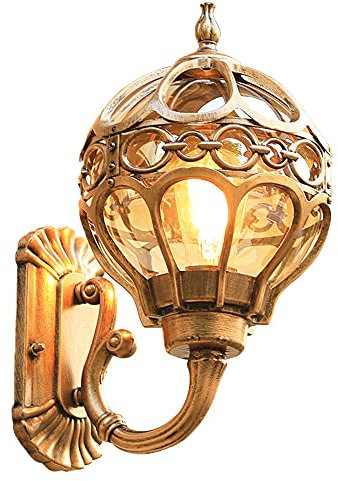 ChaoZan Antiguo Exterior Vaso Apliques de Pared, Vendimia Impermeable Lámpara de Pared Aluminio E27 Linterna moderno, Pasillo Entrada Villa Jardín Patio Camino Yarda puerta de casa balcón terraza