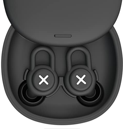 MONCAR Ear Plug for 40dB Noise Cancelling Earbuds, Soft Silicone Earplug for Sleeping, Anti Snoring Devices, Hearing Protection for Noise Sensitivity and Flights -10 Ear Tips in XS/S/M/L(Black）