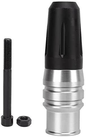 Sturzpads, Universal-Metall-CNC-Motorrad-Auspuffrohr-Rahmen-Slider, langer robuster Schutz-Sturzschutz, universelle Anti-Fallstangenstange für Motorräder(SILBER)