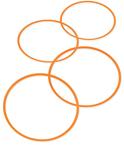 SPORTIKEL24 Kombi-Ring 70 – 4er Set – zum Aufbau von Sprung- & Hürden-Parcours – Trainingshilfe für Fußball, Leichtathletik & Hundesport
