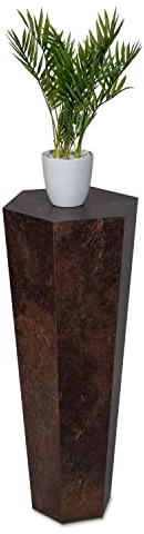 STEMA Seyfried Dekosäule Trapez (Rost, 100x33x20cm) Beistelltisch, Blumenhocker, Pflanzensäule Holz, Sockel