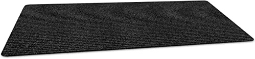ANRO Schmutzfangmatte Mischa Schwarz 120 x 80 cm – große rutschfeste Bodenmatte für innen & außen | Sauberlaufmatte Schmutzabstreifer mit Gummirücken, waschbar
