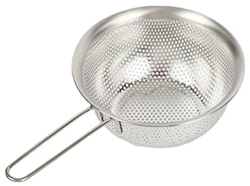 Kichvoe Ciotola Per Il Lavaggio Riso Scolapasta In Acciaio Inox Colino Cucina Setaccio Con Manico Piccoli Grani Rondella Di Riso Verdura Colino Per Pasta Per La Casa