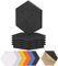 12 Pack Hexagon Acoustic Panels Self-adhesive, TONOR 30x26x0,9cm High Density Sound Proof Panels for Walls, Sound Deadening Insulation Treatment Sound Absorbing Padding for Studio, Office, Home, Black