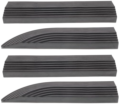 Yardwe Rubber Threshold Ramp with Anti-Slip Surface for Robot Vacuum and Wheelchair Access Portable Slope Ramp for Indoor Doorsteps and Home Accessibility