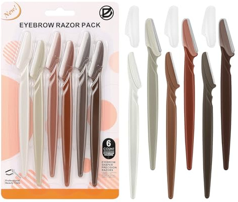 CAIKEZI - Maquinilla de afeitar Dermaplane para mujer, maquinilla de afeitar facial para mujer, maquinilla de afeitar de cejas con cubierta, herramienta de dermaplaning para cara, afeitadora facial