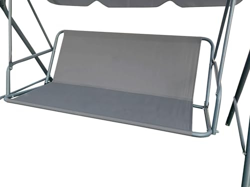Softclub Replacement Swing Seat Cover Garden Heavy Dudy 600D Oxford Fabric Swing Chair Cover Outdoor Garden Hommock Chair Universal Fit for 2&3 Seater Swing Chair (113 * 47 * 47cm, Grey)