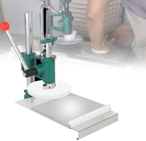 Cashwise Pizzateig-Pressmaschine, Portable kommerzielle manuelle Teig Chapati Blatt Pizza Kruste Presse mit Edelstahl-Pressplatte, für Pizza Machen, Teig Gebäck manuelle Presse Maschine,22cm