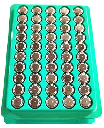 yanwuwa Lot de 50/100 piles bouton AG10 LR1130 1,55 V 1130 piles bouton SR1130 LR54 pour montre portable