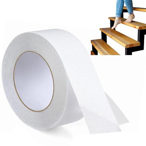 Bandes Adhésives Antidérapantes pour Escalier,5cm*10m Transparent Ruban Antiderapant Escalier,Haute Adhérence Bande Anti-Glissement, Ruban Autocollant Anti-dérapante Pour sol Protection Antidérapante