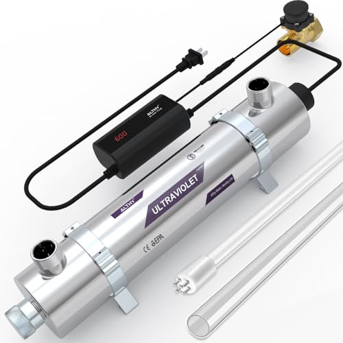 ALTHY FS48 Filtro de agua ultraviolet para Toda la Casa | Interruptor de flujo inteligente | 12 GPM, 48 W, ahorro energético