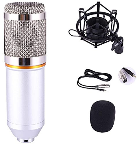 XRPOUXMTE Home Studio Condenser Mic Kit,Live Sound Card Microphone Set Condenser Microphone Anchor Computer Condenser Microphone Shout Microphone,Condenser Microphones Vocal Microphones
