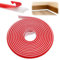 Tile Edging Trim, 12x9mm Plastic Trim Self Adhesive Peel and Stick Wall Moulding Trim Skirting Board Trim Caulk Strip Moulding Trim Quarter Round Trim Strip for Floor Wall Ceiling Decoration - 3M