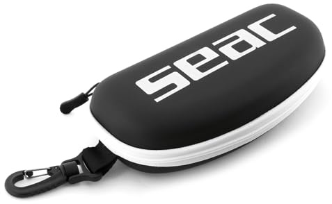 Seac Goggle Case, halbfeste Etui für Schwimmbrillen mit Karabiner
