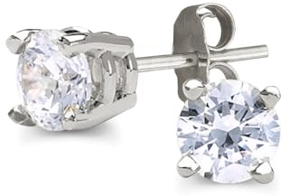 IGI Certified Lab Grown Diamond Stud Earrings 1/2 CTTW 14K White Gold (F-G Color, VS2-SI1 Clarity)