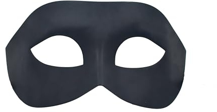 Wildarms Masques de bal masqué pour homme – Masque noir élégant et mystérieux demi-visage minimaliste Mardi Gras Halloween Masques