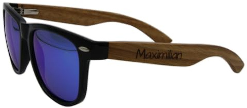 sprengers – Personalisierbare Sonnenbrille mit Name | Verspiegelte Brille | Unisex | Hochwertige UV-400 Gläser | Individuelle Holzbrille als perfekte Geschenkidee