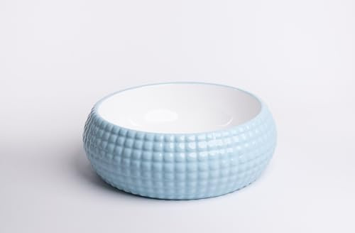 WITIT LAVABO DA APPOGGIO IN CERAMICA ROTONDO 40X40X13 CM MODELLO 306 COLORE AZZURRO CELESTE