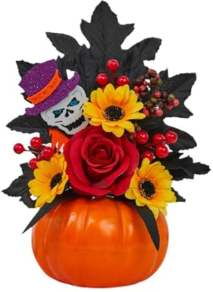 TAIZhiChen Zucca di Halloween, Zucca Artificiale, Statua Ornamentale, Autunnale, Decorazione di Halloween, Modello di Zucche Finte per della Came, D