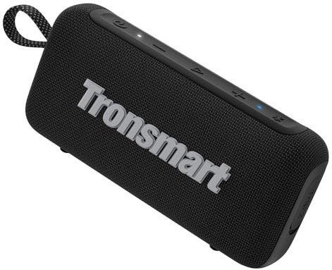 Tronsmart Trip 2 Altavoz Portatil Bluetooth 5.3, IPX7 Waterproof, Micrófono Incorporado, Sonido Stereo y Asistente de Voz, 20H de Reproducción, Speaker inalámbrico con EQ, TF, para Viajes, Picnic