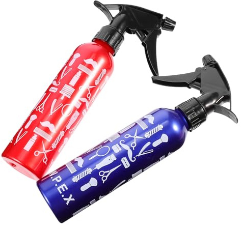 TOYZFRIENDY 2 piezas Botellas Spray Vacías para Agua Pulverizador de Mano Portátil para Peluquería y Uso Doméstico Material Resistente Diseño Multipropósito Azul y Rojo