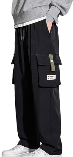 Generisch Pantalones cargo para hombre cálidos: pantalones de invierno forrados de forro polar pantalones de exterior con muchos bolsillos pantalones térmicos de tallas grandes pantalones de trabajo