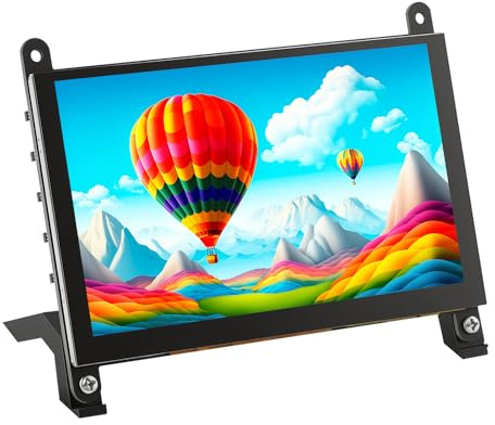 ELECROW Raspberry Pi Display, 5 Zoll Mini Monitor 1024X600 HD LCD Display Touchscreen Monitor mit Ständer, Kompatibel mit Raspberry Pi 5/4/3/2/Zero, PC, Jetson Nano, Banana Pi, Windows PC | Kapazitiver Mini-Touchscreen, HDMI-kompatibel und USB-betrieben, kompatibel mit BB Black, BB Black, Banana Pi und Jetson Nano
