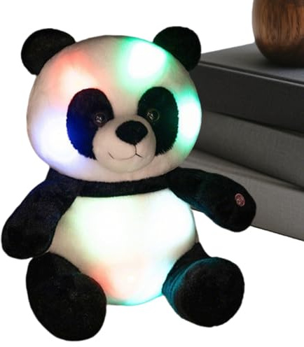 Leuchtendes Panda-Kissen – 32 Cm Großes Leuchtendes Stofftier, Kuscheliges Plüschtier, Niedliche Schlafzimmerdekoration | LED-Begleiter-Panda Für Kinder, , Mädchen, Kinderzimmer, Zuhause, Sofa,