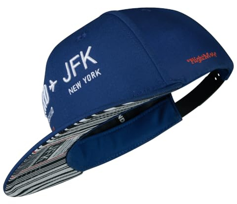 Nebelkind Snapback-Cap-Herren Damen, Flat Brim minimal Curve Kappe mit Stickerei, New York Calling, Einheitsgröße OneSize Größenverstellbar Unisex Basecap Streetwear Style Cap mit geradem Schirm