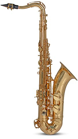 Roy Benson Bb-Tenor Saxophon TS-302 (premium Relaxed Neck Design mit RND S-Bogen, mit Hoch F#-Klappe & H/B-Wippe, USA Mundstück, PISONI Polster, leichtes Rechtecketui, versenkbare Rucksackfunktion)
