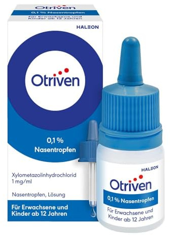Otriven 0,1% Nasentropfen für Erwachsene bei Schnupfen, 10 ml Lösung