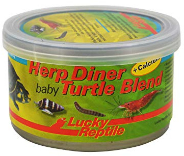 Lucky Reptile Turtle Blend Baby 35g - Foder för babysköldpaddor med små räkor/fluglarver & sötvattenssniglar - Foder för babysköldpaddor med kalcium