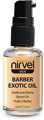 Nirvel Barber Exótico Aceite 30 ml - Perfumado, Color Ámbar - Unisex - Para Barba y Bigote - Mujeres con Barba o Vello Facial