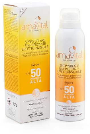 Amavital Sun Passion Spray Solar Refrescante Efecto Invisible Protección Alta SPF 50