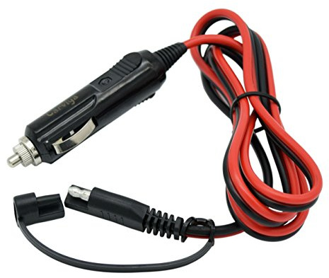 Carviya 3 m Batterieladekabel für 16 AWG Zigarettenanzünder Auto SAE Ladekabel 12 V 24 V 15 A Stecker auf wasserdichter SAE Quick Release Adapter, Verlängerungskabel mit Sicherung und LED-Anzeige
