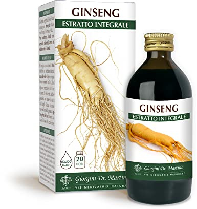 Dr Giorgini Integratore Alimentare, Ginseng Estratto Integrale Liquido Analcoolico - 200 ml