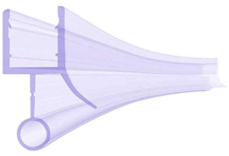 BIJON Duschdichtung 6mm - 60cm Duschtür-Dichtung Gebogen mit Balg für